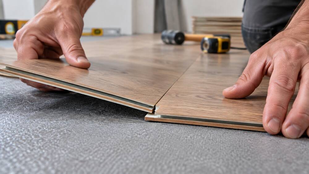 Kiểm tra hệm khóa sàn gỗ trước khi thi công - Hình ảnh minh họa