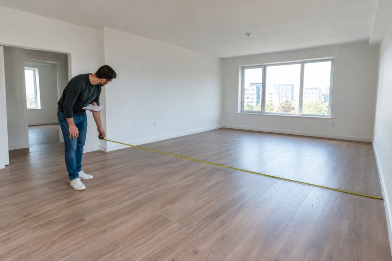 Đo diện tích phòng để tính số lượng ván sàn