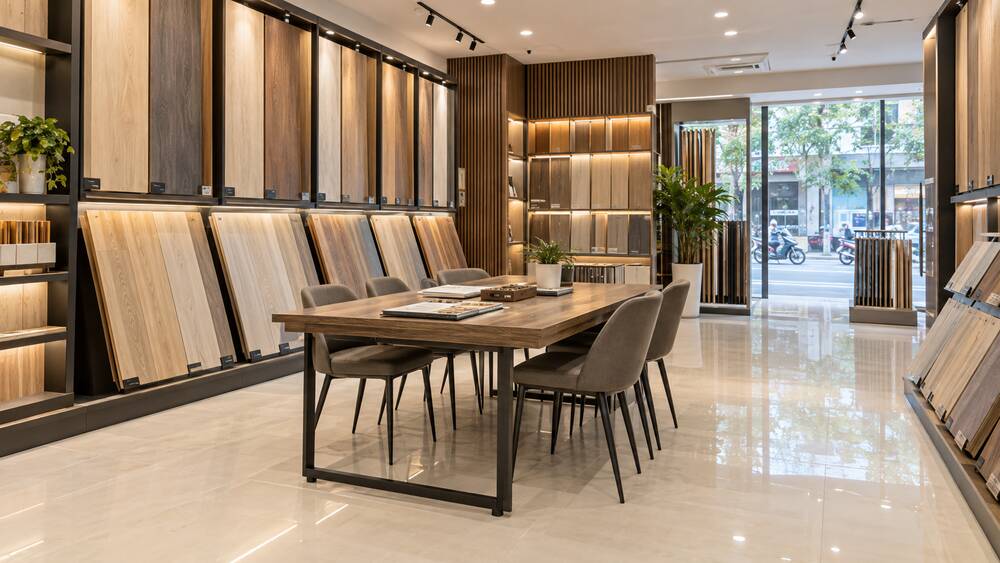 Showroom đại lý sàn gỗ - Hình ảnh minh họa
